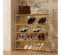 Scarpiera verticale di grande capacità, per scarpe e borse, design moderno ed elegante (oro, 95 x 89 cm), soluzione ideale per la casa e l'ingresso
