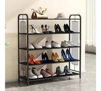 Scarpiera verticale salvaspazio dal design moderno per armadio, corridoio, ingresso, colore nero, 80 x 87 cm, elegante nizer per scarpe, facile da montare, massimizza lo stoccaggio.