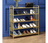 Scarpiera verticale salvaspazio, design moderno e semplice, per armadio, corridoio, ingresso, finitura oro, 80 x 87 cm, elegante soluzione per riporre le scarpe