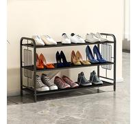 Scarpiera verticale salvaspazio, design semplice e moderno, per armadio, corridoio, ingresso, colore nero, 80 x 50 cm, elegante e facile da montare