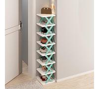 Scarpiera verticale - Scaffale angolare stretto multistrato, torre pieghevole, ideale per ingresso e corridoio, facile da montare e soluzione salvaspazio