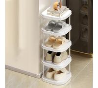 Scarpiera verticale - Scarpiera alta salvaspazio per ingresso corridoio o armadio - Mensola angolare sottile per riporre le scarpe in modo efficiente - Design robusto per più coppie.