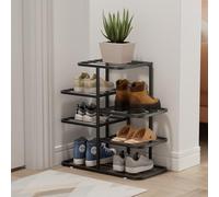 Scarpiera verticale stretta, salvaspazio, autoportante, a 6 ripiani, per ingressi, bagni, giardini e balconi, perfetta per spazi ristretti
