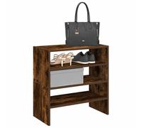 Scarpiere 2 pz Impilabili Rovere Fumo 60x30x30,5 cm