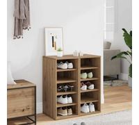 vidaXL Scarpiere 2 pz Rovere Artigianale 32x35x70 cm in Truciolato, Mobile per Scarpe, mensola per Scarpe, Porta Scarpe, Armadio per Scarpe