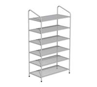 Scarpiere Scaffale for scarpe in rete di ferro metallico Scaffali multifunzionali for riporre le scarpe Portascarpe for scarpiera for ingresso del soggiorno Porta d'ingresso(Blanc,6 Tier: 65*26*92cm)