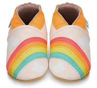 Scarpine Neonati Scarpe Bambina in Morbida Pelle - Arcobaleno - 6-12 Mesi