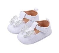 Scarpine per gattonare, scarpe primi passi per ragazzi e ragazze, in morbida pelle, antiscivolo, scarpe da ginnastica, bianco, 4