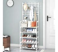 Scarping di grande capacità come parte dello stoccaggio in piedi per abbigliamento e cappello, adatto a soggiorni, ingressi, cucine e oltre bianco Five layers 60cm