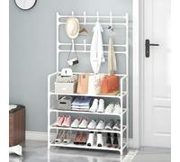 Scarping di grande capacità come parte dello stoccaggio in piedi per abbigliamento e cappello, adatto a soggiorni, ingressi, cucine e oltre bianco Four layers 80cm
