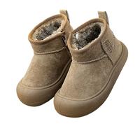 Scarponcini Bambina 25 - da Neve Invernali Ragazzi E Ragazze Caldi Foderati in Pile Stivaletti Casual Piccoli Adatti dai 18 Mesi Ai 9 Anni (Green 25 Toddler)