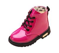 Scarponcini Bambina 25 - Stivaletti Resistenti E Bambine in Pile Caldo per Il Freddo Comode Ed Eleganti Calzature in età Prescolare E Preadolescenziale (Red 35-4 Years)