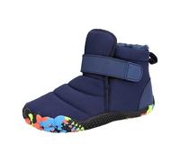 Scarponcini Bambina 26 - da Neve Invernali per Bambine Caldi Foderati in Similpelle Comodi Casual alla Moda Piccoli (Dark Blue 33 Big Kids)
