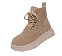 Scarponcini Donna Invernali Impermeabili | Stivaletto Donna Invernale Imbottiti con Pelliccia Comoda Sneaker All'aperto Snow Boots Stringate Stivali Marroni Donna Caldo Casual Scarponi Outdoor