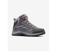 Columbia Crestwood Mid Wp, Scarponi da trekking ed escursionismo impermeabili a vita media Donna, Graphite Daredevil, 43 EU