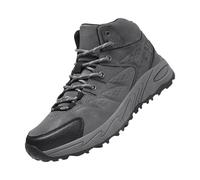 Scarponi da trekking alti da uomo con suola antiscivolo, scarpe da trekking con lacci, tomaia in PU e rete, supporto imbottito alla caviglia, puntale rinforzato, battistrada con presa resistente