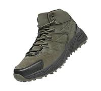 Scarponi da trekking alti da uomo con suola antiscivolo, scarpe da trekking con lacci, tomaia in PU e rete, supporto imbottito alla caviglia, puntale rinforzato, battistrada con presa resistente