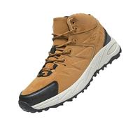 Scarponi da trekking alti da uomo con suola antiscivolo, scarpe da trekking con lacci, tomaia in PU e rete, supporto imbottito alla caviglia, puntale rinforzato, battistrada con presa resistente