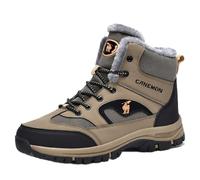 Scarponi da Trekking da Uomo Scarpe da Trekking Invernali da Indossare Ortopediche Impermeabili da Lavoro Extra Larghe Antiscivolo per Arrampicata(Brown,40 EU)