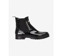 HUGO Stivaletti da pioggia Chelsea Tabita Rain Bootie_N lucidi con toppa con logo Nero 39 Donna