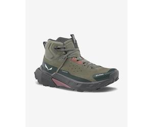 Scarponi Salewa Pedroc 2 Leather Mid Powertex verde militare grigio rosa donna - 38.5