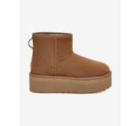 Ugg - Stivali con plateau - Classic Mini Platform Chestnut per Donne in Pelle - Taglia 9 US - Marrone