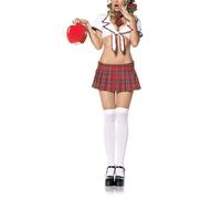 LEG AVENUE - COSTUME CLASSICO MISS COLLEGIATE ROSSO/BIANCO S/M