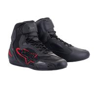 Alpinestars Faster 3 Rideknit, scarpe 8 US male Nero/Grigio Scuro/Rosso Fluo