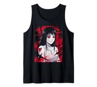 Scary Anime Girl Eyes Red Eyes Manga Gothic Horror Art Canotta
