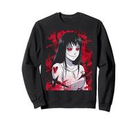 Scary Anime Girl Eyes Red Eyes Manga Gothic Horror Art Felpa