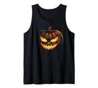 Scary Carved Pumpkin Face Jack O Lantern Halloween Costume Canotta