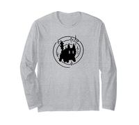 Scary Cat Tomcat Y2K Anni '90 è spaventato sotto Stary Tail Maglia a Manica