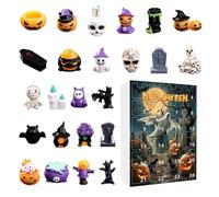 Scary Collectibles - Halloween figurine conto alla rovescia | Resina 25 cm 24 giorni calendario horror con miniature decorative per mensole, desktop, caminetti