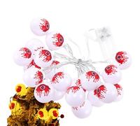 Scary Eyeball String Lights, Halloween Decoration Lights, Battery-Powered Waterproof Design with Spooky Seasonal Accent Lighting for Yard, Fence, Garden, Window, Wall, Tree, ABS