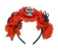 Scary Halloween - Fascia per capelli con teschio, per cosplay, feste, percorsi per capelli, scheletro divertente, per ragazze