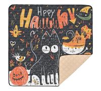 Scary Halloween Happy Fun morbido imbottito Baby Gym & Activity Mat per pavimento 1 pezzo sala giochi tappetino attività per neonati neonati bambini, 127 x 127 cm