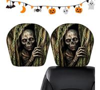 Scary Headrest Covers - 2 Piece Horror Seat Covers | Stretch Polyester Pro