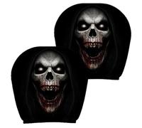 Scary Headrest Covers For Cars 2 pezzi Funny Spooky Halloween Design Ghost | High-Stretch Car Headrest Covers for Truck SUV RV Pickup Vehicle Interior Travel Road Trip Party Holiday