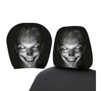 Scary Headrest Covers for Cars - 2 Pieces Elastic Halloween Ghost Face