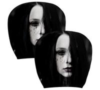 Scary Headrest Covers for Cars, 2 Pieces Universal Spooky Ghost Face