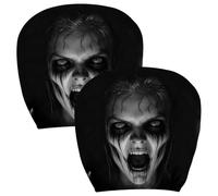 Scary Headrest Covers for Cars, 2 Pieces Universal Spooky Ghost Face