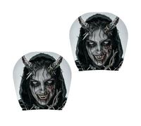Scary Headrest Covers For Cars Breathable Halloween Spooky 2 pezzi