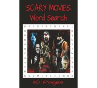 SCARY MOVIES Word Search: Scary Movie killers | Scary Movie Cities| Horror Movies Word Searches With Easy To Read Print about Creepy and Scary and ... Gift for Vacations, Holidays, and Free Times