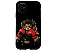 Scatena la bestia con questo leone che indossa guanti da boxe Custodia per iPhone 11