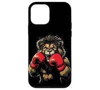 Scatena la bestia con questo leone che indossa guanti da boxe Custodia per iPhone 12 mini
