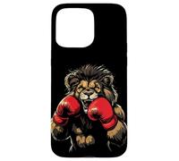 Scatena la bestia con questo leone che indossa guanti da boxe Custodia per iPhone 15 Pro Max
