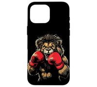 Scatena la bestia con questo leone che indossa guanti da boxe Custodia per iPhone 16 Pro Max