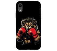 Scatena la bestia con questo leone che indossa guanti da boxe Custodia per iPhone XR