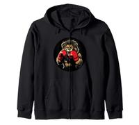 Scatena la bestia con questo leone che indossa guanti da boxe Felpa con Cappuccio
