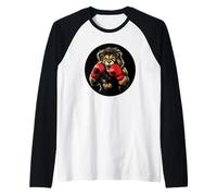 Scatena la bestia con questo leone che indossa guanti da boxe Maglia con Maniche Raglan